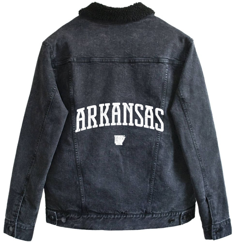 Arkansas Vintage Style Unisex Sherpa-Lined Denim Jacket by ternacanuda | Artistshot