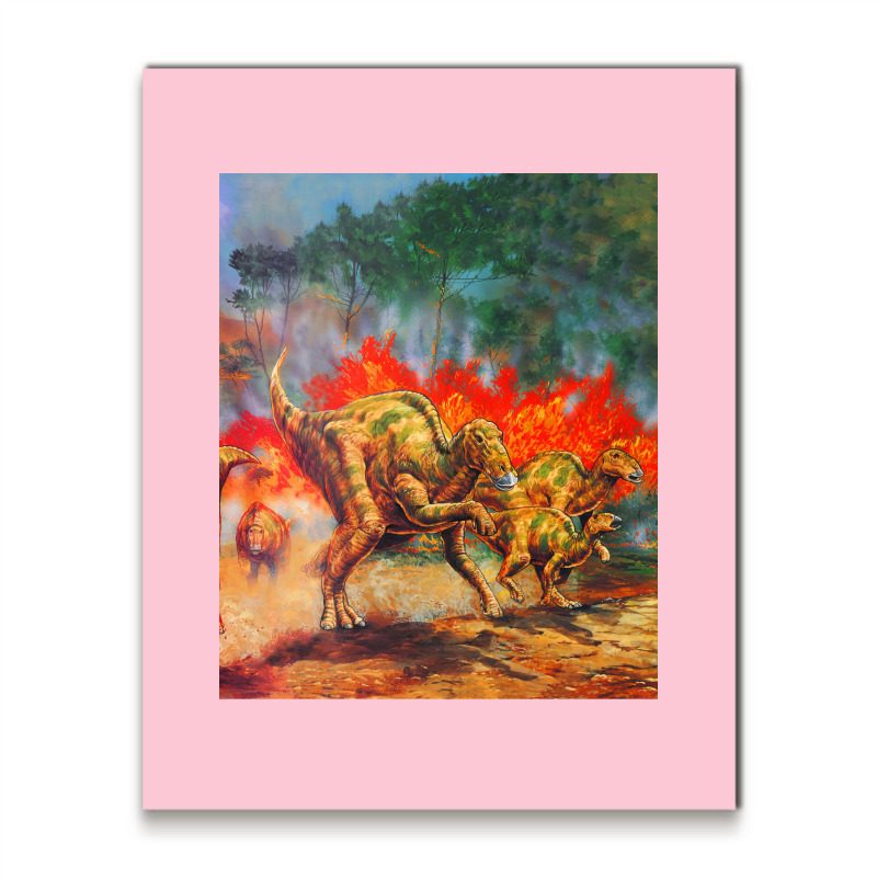 Hadrosaurus Poster 80s Metal Print Vertical | Artistshot