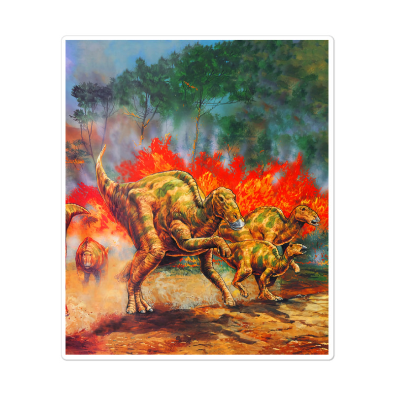 Hadrosaurus Poster 80s Sticker | Artistshot