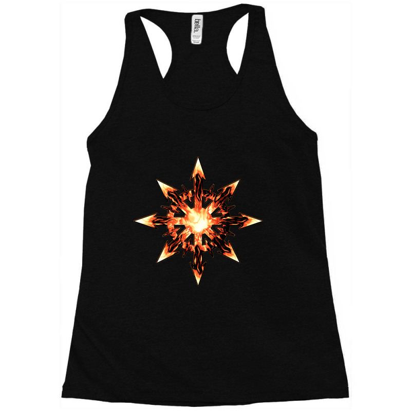 Chaos Wheel Fire Racerback Tank by fencevaudeville14 | Artistshot