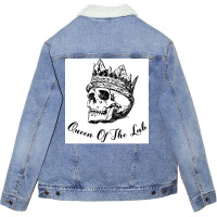 Of The Lab Bones Poster Hippie Unisex Sherpa-lined Denim Jacket | Artistshot