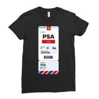 Pisa Boarding Pass Ladies Fitted T-shirt | Artistshot