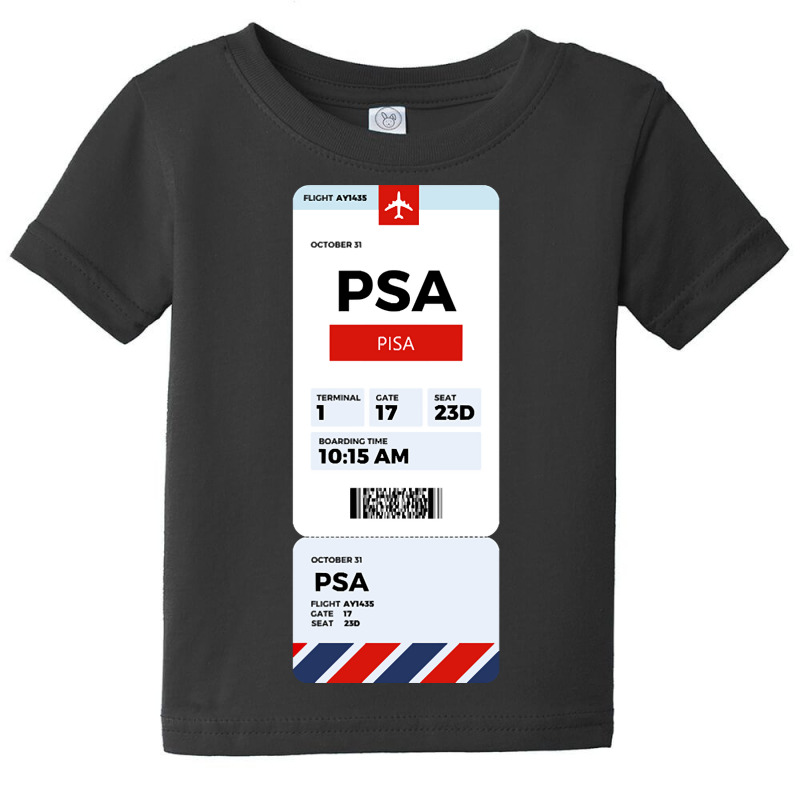 Pisa Boarding Pass Baby Tee | Artistshot