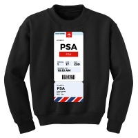 Pisa Boarding Pass Youth Sweatshirt | Artistshot