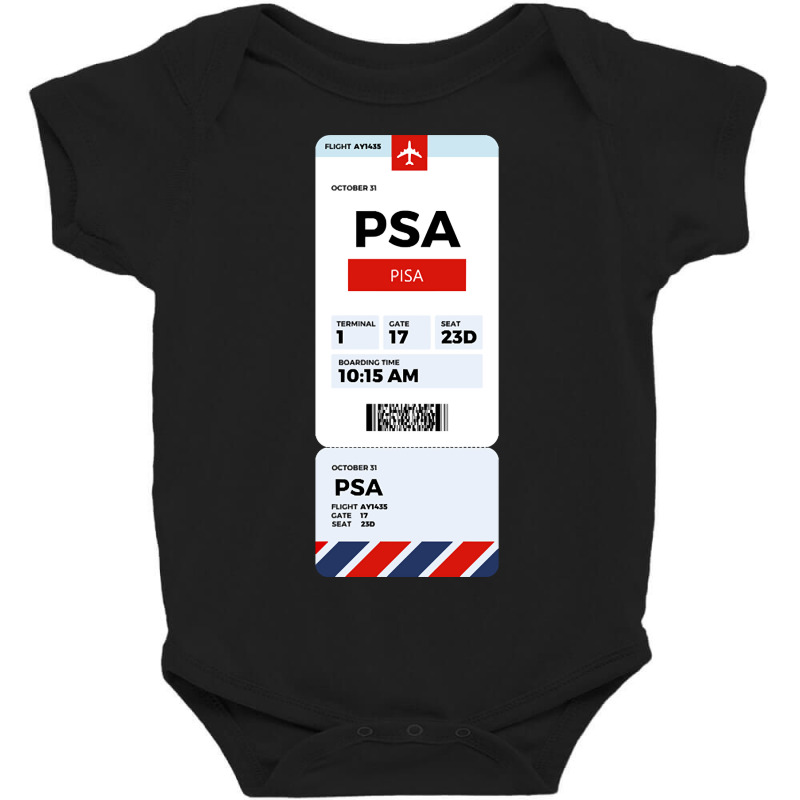 Pisa Boarding Pass Baby Bodysuit | Artistshot