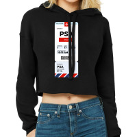 Pisa Boarding Pass Cropped Hoodie | Artistshot