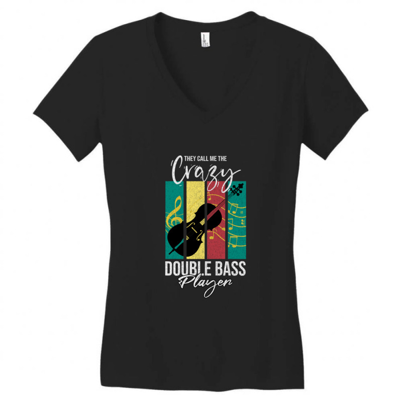 Vintage Contra Bass Bass Music Women's V-Neck T-Shirt by ToryFahy | Artistshot