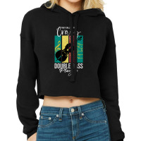 Vintage Contra Bass Bass Music Cropped Hoodie | Artistshot