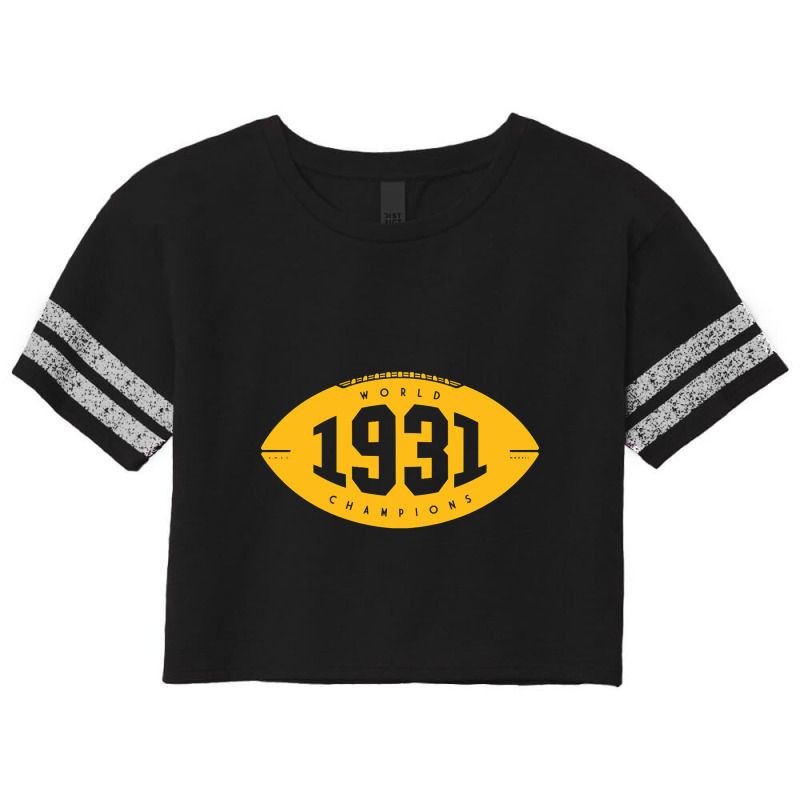 1931 World Champions - Packers (yellow) Scorecard Crop Tee by fumbledeafness270 | Artistshot