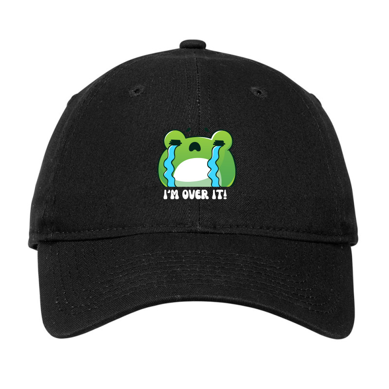 Big Frog Crying - I'm Over It Heartbreak Quotes Adjustable Cap | Artistshot