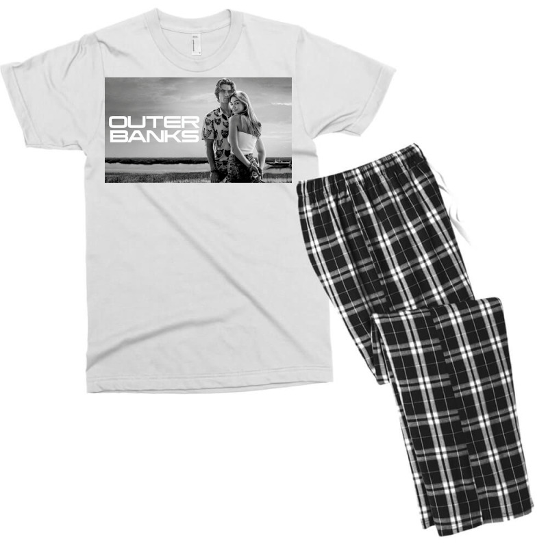 Outer Banks Black And White Poster Funny Men's T-shirt Pajama Set | Artistshot