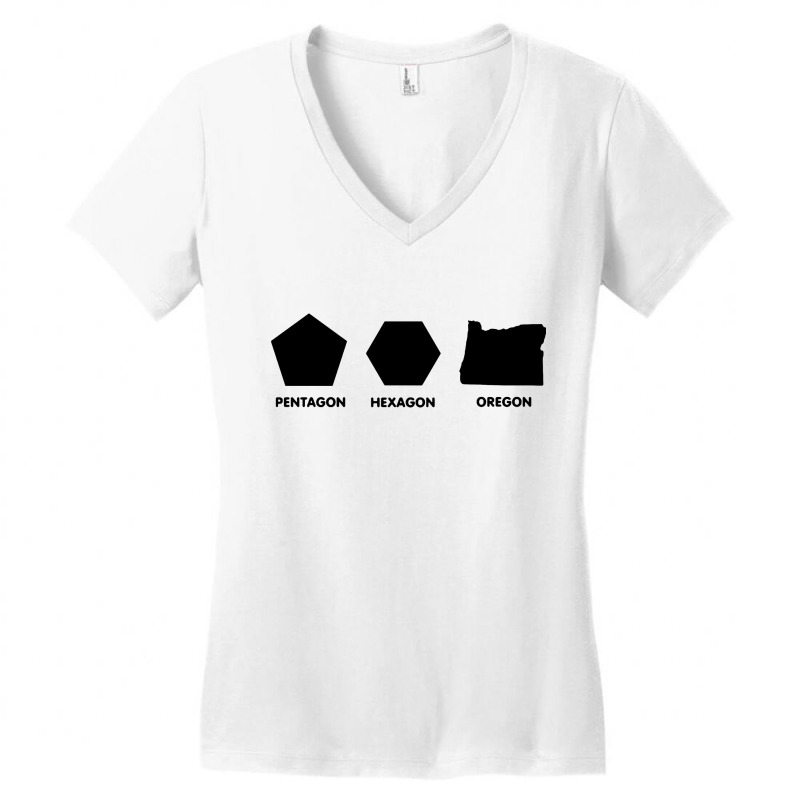 Pentagon Hexagon Oregon Women's V-Neck T-Shirt by Jovanka Tees | Artistshot