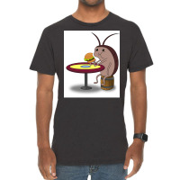 Roach Eating A Krabby Patty Poster Girl Vintage T-shirt | Artistshot