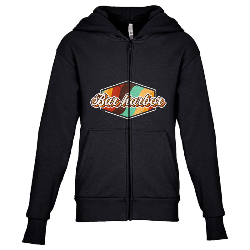 Bar Harbor City Youth Zipper Hoodie by kundalinitrampled75 | Artistshot