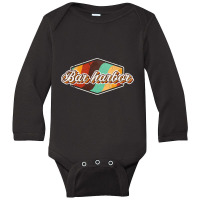 Bar Harbor City Long Sleeve Baby Bodysuit | Artistshot