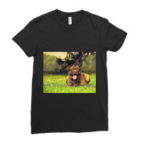 Pitbull Vibrant Painting Ladies Fitted T-shirt | Artistshot