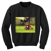 Pitbull Vibrant Painting Youth Sweatshirt | Artistshot