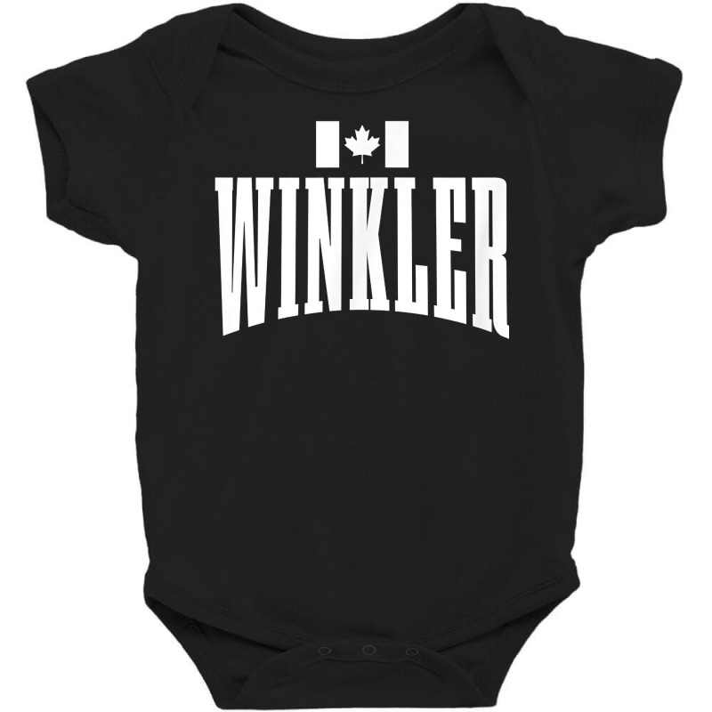 Winkler Manitoba Canada Canadian Flag T Shirt Baby Bodysuit | Artistshot