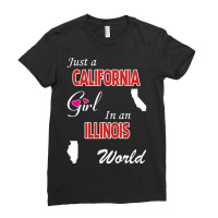 California - Illinois Ladies Fitted T-shirt | Artistshot