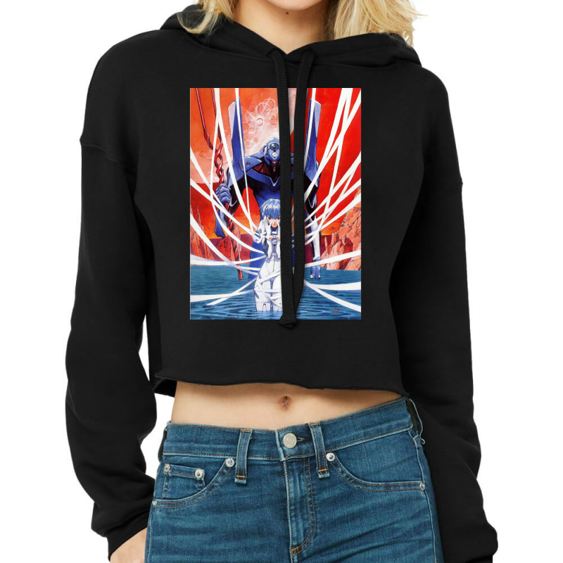 Newtype  Evangelion  Rei 1 Cropped Hoodie by AngelinoGuron | Artistshot