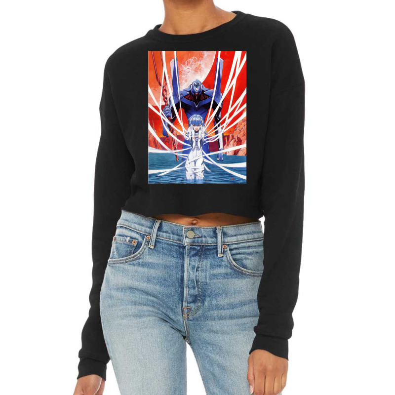 Newtype  Evangelion  Rei 1 Cropped Sweater by AngelinoGuron | Artistshot