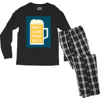 Barley Is Good For Gut Health Men's Long Sleeve Pajama Set | Artistshot