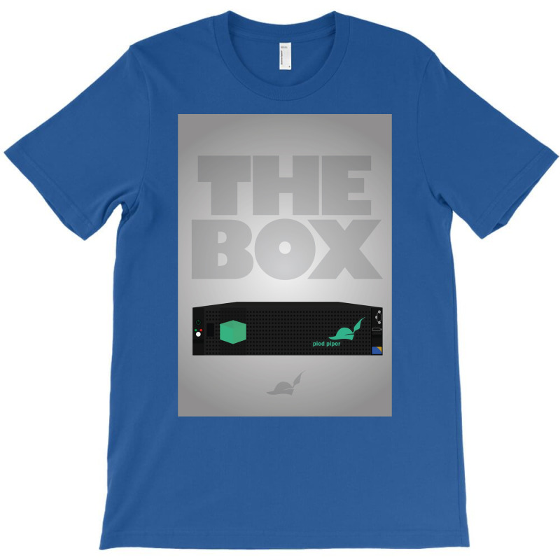 The Box By Pied Piper Poster Blue T-shirt | Artistshot