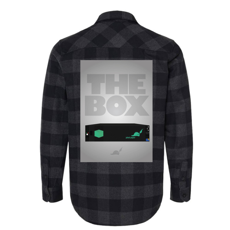 The Box By Pied Piper Poster Blue Flannel Shirt | Artistshot