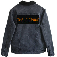 The It Crowd Poster Green Unisex Sherpa-lined Denim Jacket | Artistshot