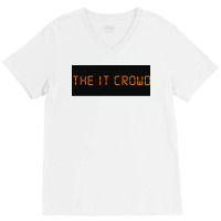 The It Crowd Poster Green V-neck Tee | Artistshot