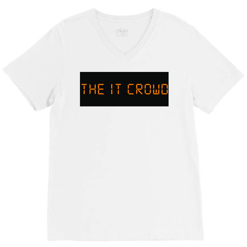 The It Crowd Poster Green V-neck Tee | Artistshot