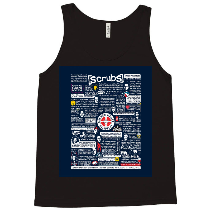 Wise Words Of Scrubs Poster Humor Tank Top by roccionsteeleys | Artistshot