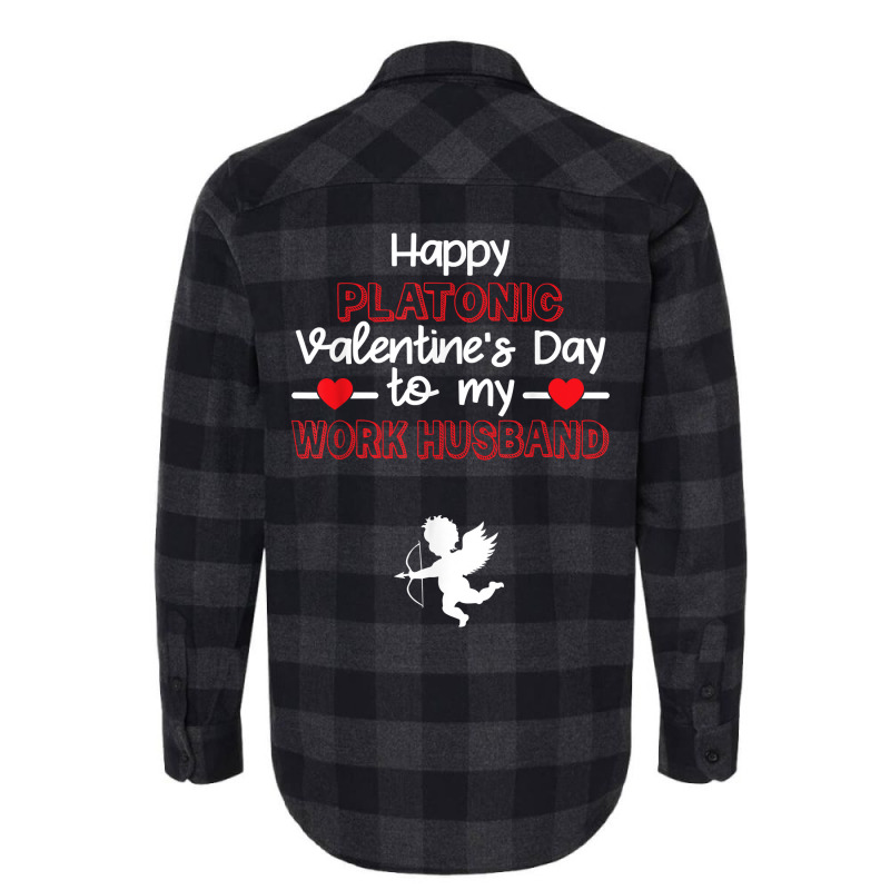 Happy Platonic Valentine's Day To My Work Husband Funny T Shirt Flannel Shirt by javauxswar | Artistshot