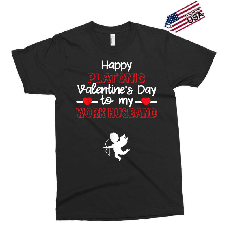 Happy Platonic Valentine's Day To My Work Husband Funny T Shirt Exclusive T-shirt by javauxswar | Artistshot