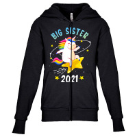 Big Sister 2021 Unicorn Sibling Girls Youth Zipper Hoodie | Artistshot