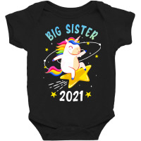 Big Sister 2021 Unicorn Sibling Girls Baby Bodysuit | Artistshot