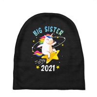 Big Sister 2021 Unicorn Sibling Girls Baby Beanies | Artistshot