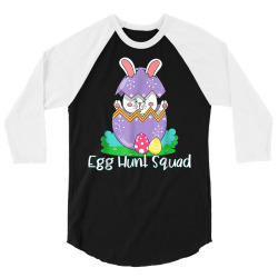 funny egg hunting family matching shirt set easter squad t shirt 3/4 Sleeve Shirt | Artistshot
