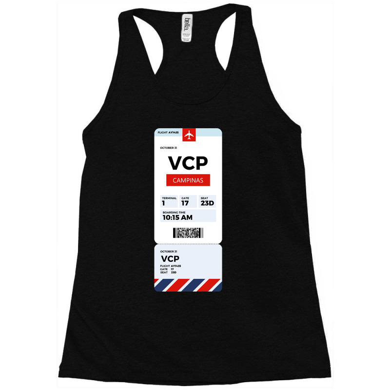 Campinas Boarding Pass Racerback Tank by denverhumans58 | Artistshot