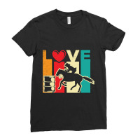 Barrel Racing Love Art Retro Style Theme Ladies Fitted T-shirt | Artistshot