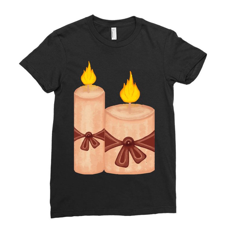 Candle Light Romantic Ladies Fitted T-Shirt by denverhumans58 | Artistshot