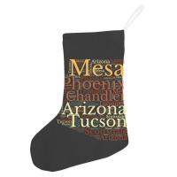 Arizona Map And Cities Holiday Stocking | Artistshot