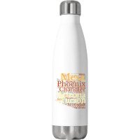 Arizona Map And Cities Stainless Steel Water Bottle | Artistshot