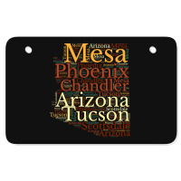 Arizona Map And Cities Atv License Plate | Artistshot