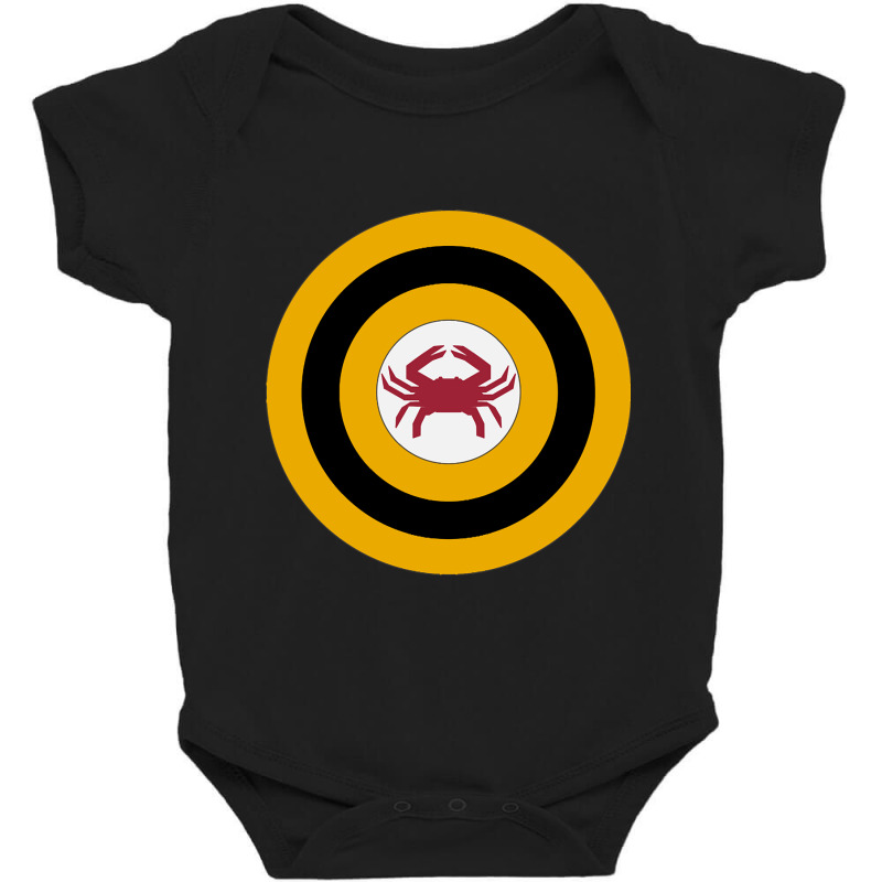 Captain Crab Shield Baby Bodysuit by kayakbetween30 | Artistshot