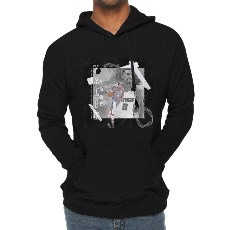 Malik Monk Basketball Paper Poster Kings 3 Lightweight Hoodie | Artistshot