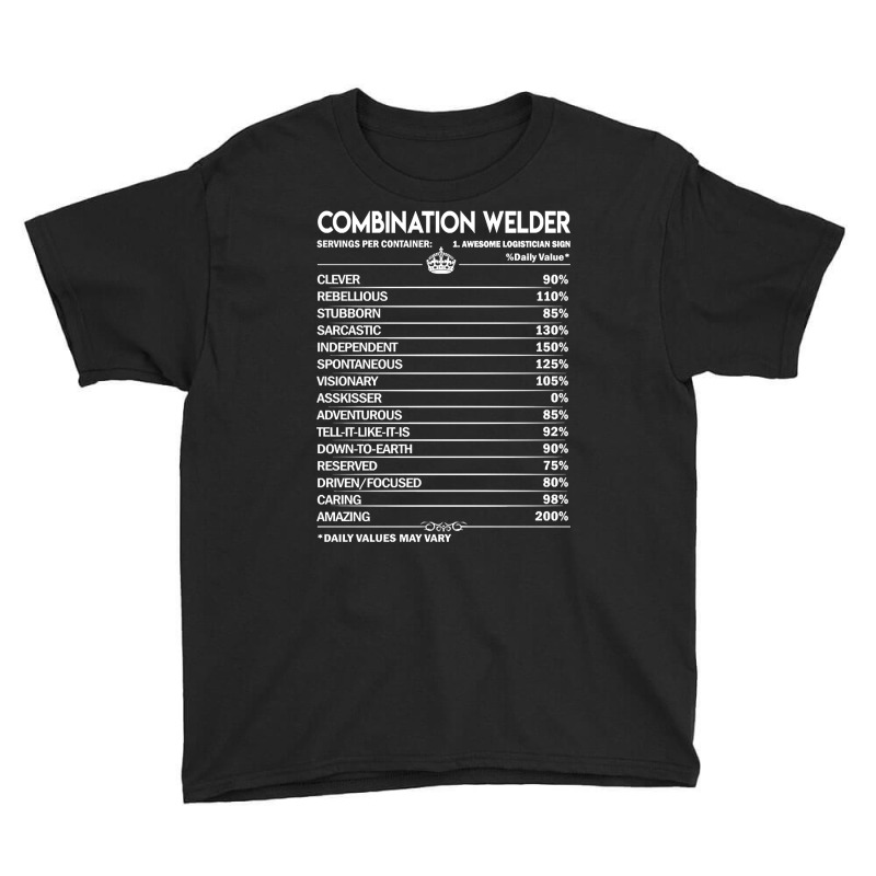 Combination Welder T Shirt - Combination Welder Factors Daily Gift Ite Youth Tee by dealgummy642 | Artistshot