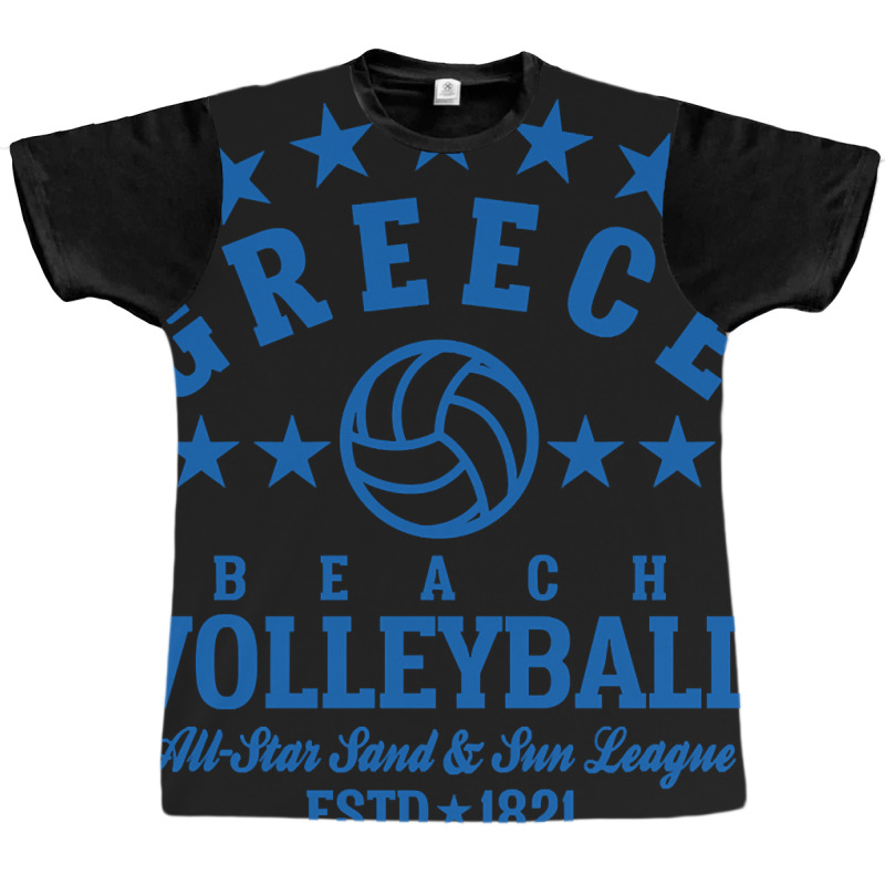 Beach Volleyball - Greece Graphic T-shirt by genuinelyseriously4 | Artistshot