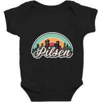 Pilsen City Retro Baby Bodysuit | Artistshot