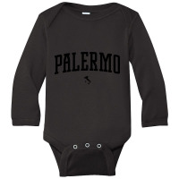 Palermo Italy Vintage Long Sleeve Baby Bodysuit | Artistshot